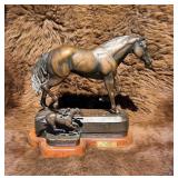 Lyle Johnson Casady Casanova Racehorse Bronze