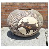 Joyce Leno Acoma Pueblo Heartline Deer Pot