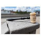 Sailor Made Ebony Whale Tooth Scrimshaw Gavel