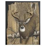 George Turner Whitetail Deer Relief Sculpture