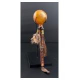 Native American Indian Beaded Rattle