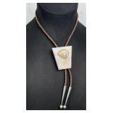 Joe Willeto 14k Sterling Silver Bolo Tie