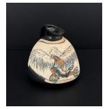 Mary Saxon Navajo Indian Eagle Dancer Pitcher