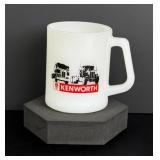 Federal Glass Kenworth Truck Milk Glass Mug