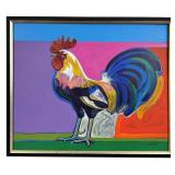 John Nieto Young Rooster Acrylic Painting