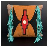 Suede Southwestern Aztec Throw Pillow