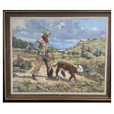 Ken Sowell Roping the Calf Painting