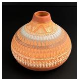 Patricia Sam Navajo Pueblo Sgraffito Seed Pot