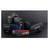 Canon EOS 70D Camera with Rode Microphone