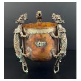 Tibetan Copper and Brass Dragon Censer