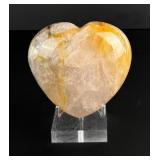 Iron Quartz Crystal Heart