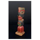 Alaskan Inuit Carved Totem Pole Dated 1909