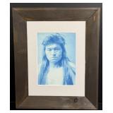 Edward Curtis Falling on the Land Cyanotype