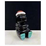 David Yazzie Zuni Santa Hat Bear Fetish