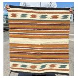 Navajo Indian Saddle Blanket Banded Rug