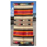 Pictorial Navajo Indian Double Saddle Blanket