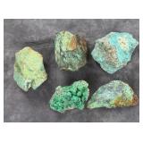 Collection of Malachite Mineral Specimens