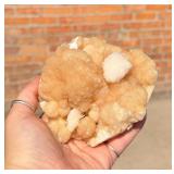 Scolecite on Pink Stilbite Mineral Specimen