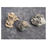 Blue Opal Bornite and Calcite Mineral Specimens
