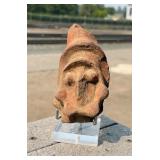 Pre Columbian Pottery Jug Stem