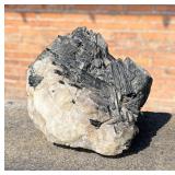Black Tourmaline on Quartz Mineral Specimen