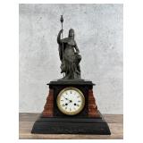 French Egyptian Revival Goddess Isis Mantle Clock