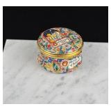 Halcyon Days Enamel Christmas 1992 Trinket Box