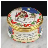 Halcyon Days Enamel Christmas 1990 Trinket Box