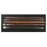 Group of Tooled Leather Cowboy Belts