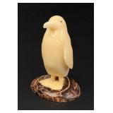 Tagua Nut Penguin Carving