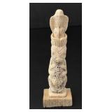 Carved Horn Totem Pole
