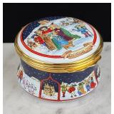 Halcyon Days Enamel Christmas 1993 Trinket Box