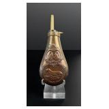 Copper and Brass Hunting Powder Flask