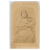 W.R. Cross Spotted Tail Indian Warrior CDV Photo