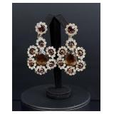 Kenneth Jay Lane Rhinestone Chandelier Earrings