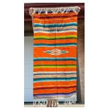 Antique Mexican Wool Serape Saltillo Blanket