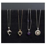 Collection of Sterling Silver Necklaces
