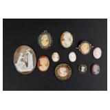 Collection of Victorian Shell Cameos
