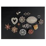 Collection of Rhinestone Costume Jewelry