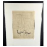 Keiko Minami Birds in the Woods Etching