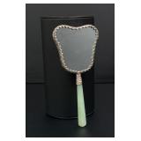 Chinese Enamel and Jade Hand Mirror