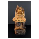 Montana Oh Shit Chainsaw Carved Bear