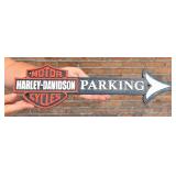 Cast Iron Harley Davidson Motorcycle Parking Sign