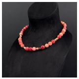 Rhodochrosite Sterling Silver Necklace