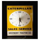 Caterpillar Montana CAT Lighted Clock