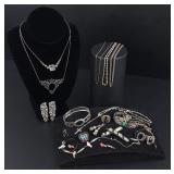 Large Collection of Sterling Silver Jewelry