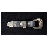 Navajo Sterling Silver Ranger Belt Buckle Set