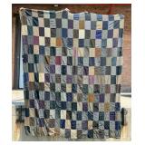 Folk Art Feed Sack Patchwork Quilt
