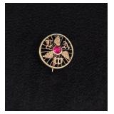 10k Gold League of American Wheelman Bicycle Pin