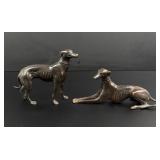 Mid Century Brass Whippet Greyhounds
